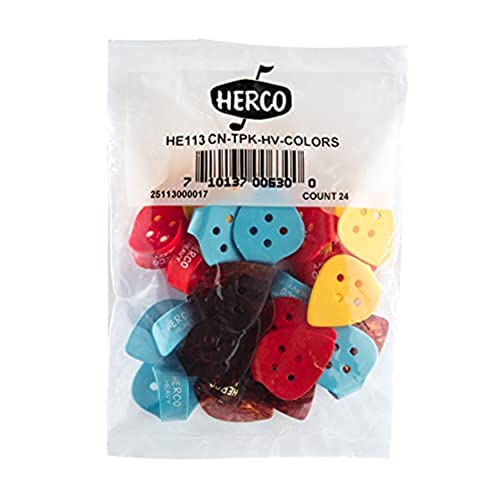 Dunlop DL FTP 0045 HE 113 Herco Flat Thumbpicks (24 Stück) farblich sort von Jim Dunlop