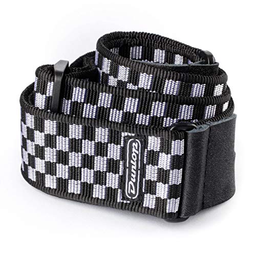 Jim Dunlop D38-31BK Check Guitar Strap - Black/White von Jim Dunlop