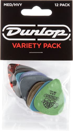 Jim Dunlop PVP102 Gitarrenplektren, sortiert, Medium/Heavy, 12 Stück von Jim Dunlop