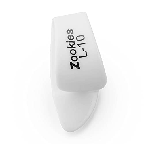 JIM DUNLOP Plektrum Daumen, Zookies L10, Weiß, 12 Stück, Kunststoff von Jim Dunlop