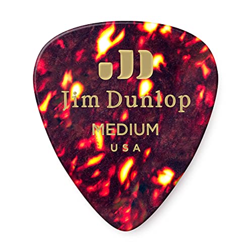 JIM DUNLOP Plektrum Genuine Celluloid Shell 12 Stück, Medium, Schildpatt JIM DUNLOP Plektrum Genuine Celluloid Shell 12 Stück, Medium, Schildpatt von Jim Dunlop