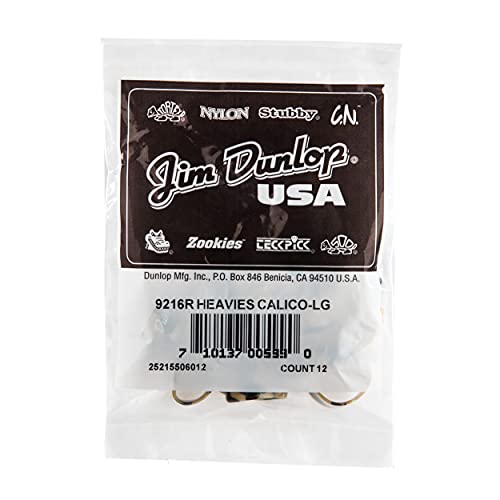 Médiators Jim Dunlop Pouces calico larges sachet de 12 Large Sachet de 12 von Jim Dunlop