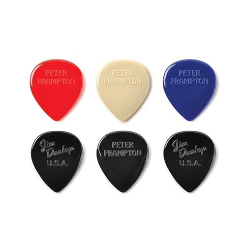Peter Frampton Vintage Jazz Teardrop Plektrum – 6 Stück von JIM DUNLOP