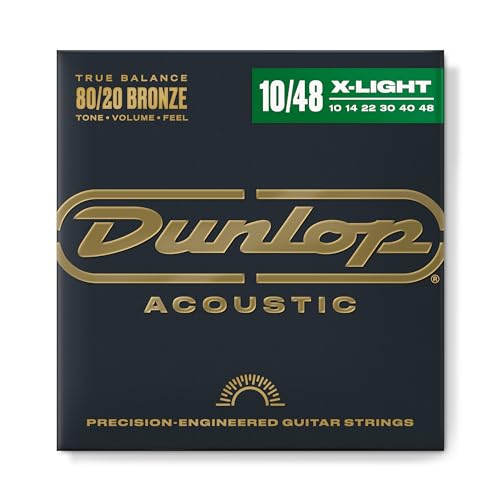 Saiten für Akustikgitarre Dunlop DAB1048 Bronze 80/20 extraleicht 10-48 von Jim Dunlop