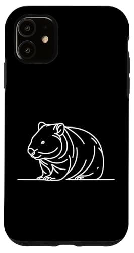 Hülle für iPhone 11 Wombat Marsupial Line Art Säugetier Kunst Zoologe von Jimbeels