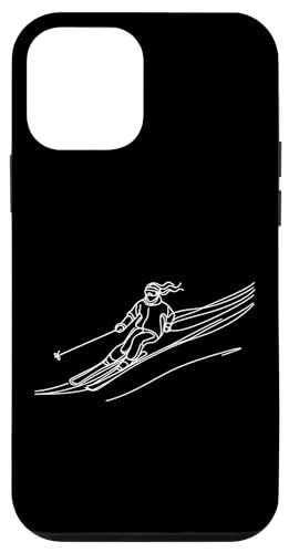 Hülle für iPhone 12 mini Ski One Line Kunst Zeichnen Skifahren von Jimbeels