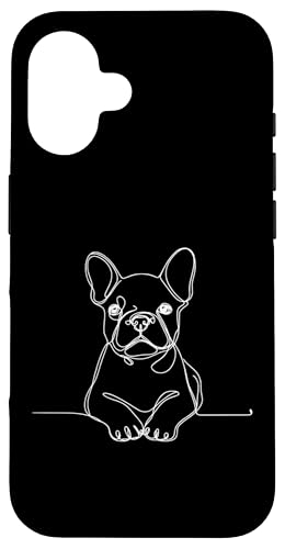 Hülle für iPhone 16 Frenchie Line Art Hundeliebhaber Französische Bulldogge von Jimbeels