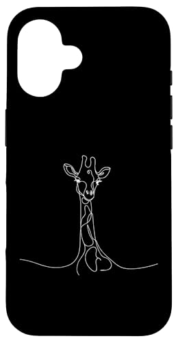 Hülle für iPhone 16 Giraffe Langhals-Tier-Linie Kunst Säugetier Kunst Zoologe von Jimbeels