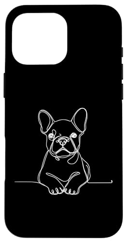 Hülle für iPhone 16 Pro Max Frenchie Line Art Hundeliebhaber Französische Bulldogge von Jimbeels