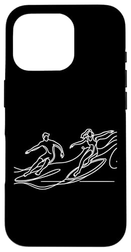 Hülle für iPhone 16 Pro Surfbrett One Line Kunst Zeichnen Surfen Hülle für iPhone 16 Pro Surfbrett One Line Kunst Zeichnen Surfen von Jimbeels