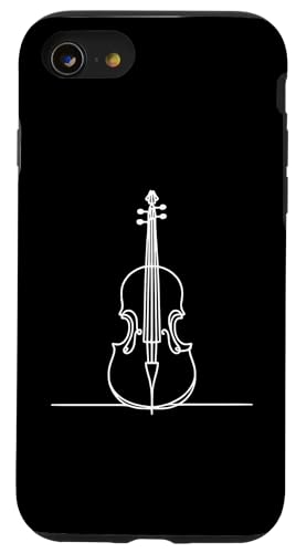 Hülle für iPhone SE (2020) / 7 / 8 Cellos Line Art für Musiker Cello von Jimbeels