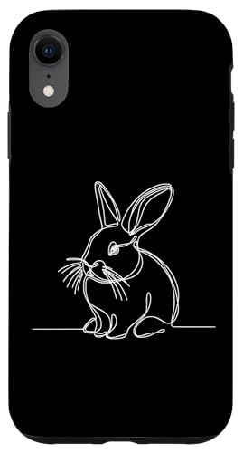 Hülle für iPhone XR Elegant Line Art Himalaya-Kaninchen Kaninchen von Jimbeels
