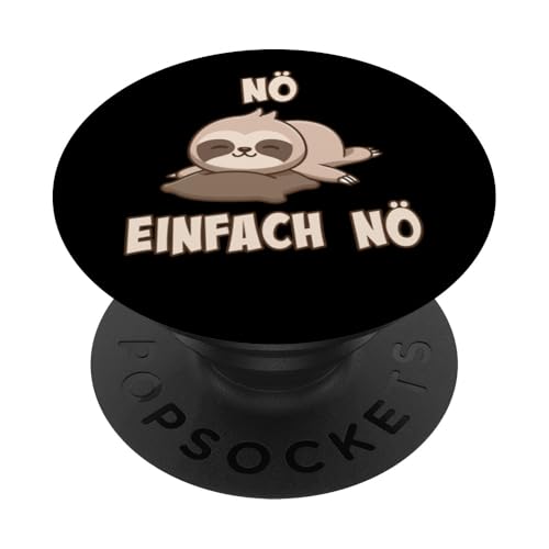 NÖ Faultier Lustiger Cooler Spruch Faule für Jungs & Mädchen PopSockets Klebender PopGrip von Jimbeels