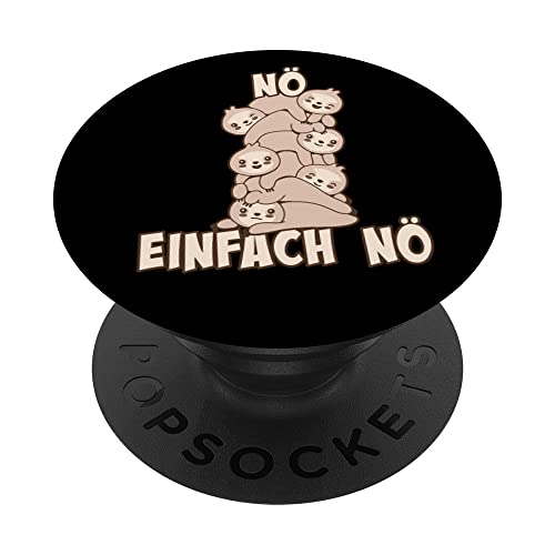 NÖ Faultier | Lustiger Cooler Spruch | Für Mädchen & Jungs PopSockets mit austauschbarem PopGrip von Jimbeels