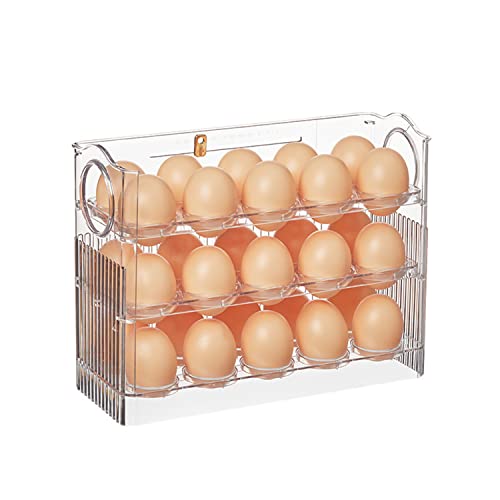 Eierhalter für den Kühlschrank,30 Eieraufbewahrungsbehälter für den Kühlschrank,Eierorganisator für die Kühlschranktür (Klar) von Jinavoty