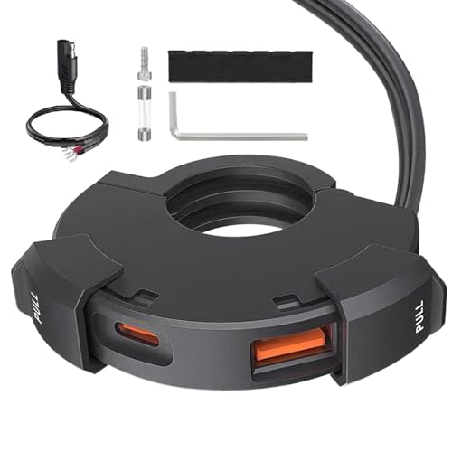 USB-Ladegerät Für Motorrad - Ladeanschluss Für Digitalkameras | PD30W Wasserdichtes USB-Ladegerät mit Doppelport für Motorrad, GPS & Smartphones USB-Ladegerät Für Motorrad - Ladeanschluss Für Digitalkameras | PD30W Wasserdichtes USB-Ladegerät mit Doppelport für Motorrad, GPS & Smartphones von Jingmiger