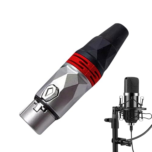 XLR-Audiostecker, Audio-Mikrofonanschluss - Audio-Stecker-Stecker, weiblich, XLR-Kabeladapter | Kupferkern-Audiostecker Cannon, vergoldeter Mikrofonanschluss für Musikinstrumente und Mikrofone XLR-Audiostecker, Audio-Mikrofonanschluss - Audio-Stecker-Stecker, weiblich, XLR-Kabeladapter | Kupferkern-Audiostecker Cannon, vergoldeter Mikrofonanschluss für Musikinstrumente und Mikrofone von Jingmiger