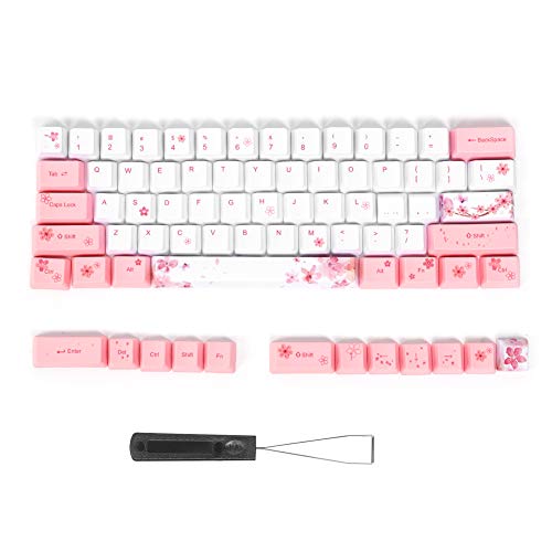 Jingyig Keyboard Keycap, Keycap, Sublimation Keycap, mit satten Farben mit süßem Muster für mechanische Tastatur(6064 Cherry Blossom) von Jingyig