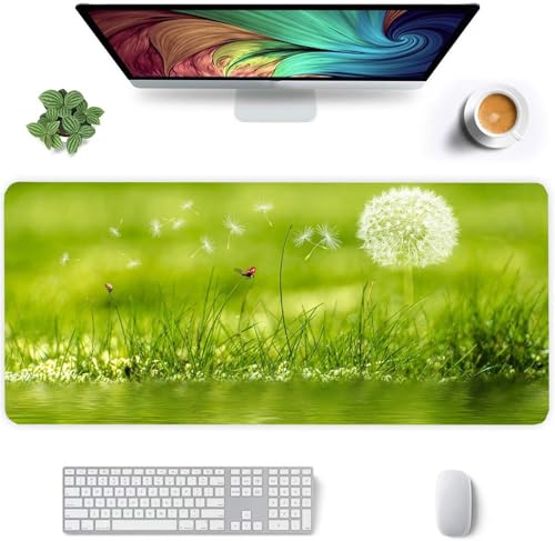 Jinmer Gaming Mauspad XXL 700x300x3mm Groß Mauspad mit Rutschfester Gummibasis,Verbessert Präzision und Geschwindigkeit Schreibtischunterlage für Laptop, PC - Grüne Landschaft Löwenzahn Jinmer Gaming Mauspad XXL 700x300x3mm Groß Mauspad mit Rutschfester Gummibasis,Verbessert Präzision und Geschwindigkeit Schreibtischunterlage für Laptop, PC - Grüne Landschaft Löwenzahn von Jinmer