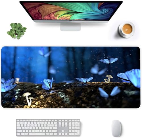 Jinmer Gaming Mauspad XXL 800x300x2mm Groß Mauspad mit Rutschfester Gummibasis,Verbessert Präzision und Geschwindigkeit Schreibtischunterlage für Laptop, PC - Blaue Schmetterlinge Jinmer Gaming Mauspad XXL 800x300x2mm Groß Mauspad mit Rutschfester Gummibasis,Verbessert Präzision und Geschwindigkeit Schreibtischunterlage für Laptop, PC - Blaue Schmetterlinge von Jinmer