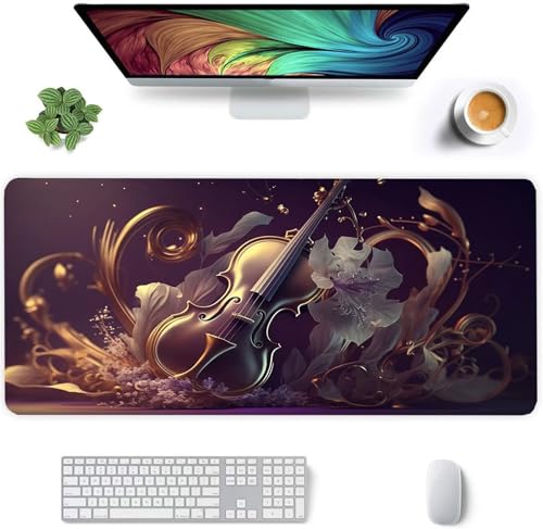 Jinmer Gaming Mauspad XXL 900x300x2mm Groß Mauspad mit Rutschfester Gummibasis,Verbessert Präzision und Geschwindigkeit Schreibtischunterlage für Laptop, PC - Violine Blumen Jinmer Gaming Mauspad XXL 900x300x2mm Groß Mauspad mit Rutschfester Gummibasis,Verbessert Präzision und Geschwindigkeit Schreibtischunterlage für Laptop, PC - Violine Blumen von Jinmer