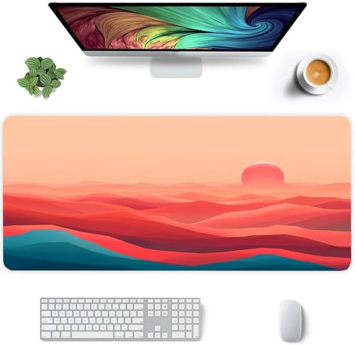 Jinmer Gaming Mauspad XXL 900x400x3mm Groß Mauspad mit Rutschfester Gummibasis,Verbessert Präzision und Geschwindigkeit Schreibtischunterlage für Laptop, PC - Rote Sonnenuntergangslandschaft Jinmer Gaming Mauspad XXL 900x400x3mm Groß Mauspad mit Rutschfester Gummibasis,Verbessert Präzision und Geschwindigkeit Schreibtischunterlage für Laptop, PC - Rote Sonnenuntergangslandschaft von Jinmer