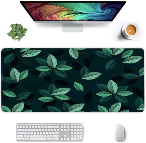 Mauspad Abstraktes Blatt,Mauspad XXL 600 x 400 x 2mm Gaming Mousepad, Vernähte Kanten Mousepad,mit Anti-Rutsch für PC, Laptop Mauspad Abstraktes Blatt,Mauspad XXL 600 x 400 x 2mm Gaming Mousepad, Vernähte Kanten Mousepad,mit Anti-Rutsch für PC, Laptop von Jinmer
