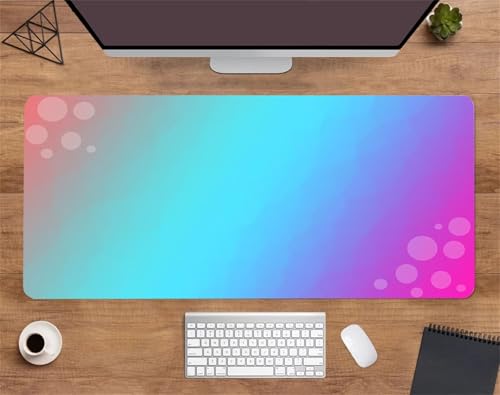 Mauspad Blau Lila,Mauspad XXL 1200 x 600 x 3mm Gaming Mousepad, Vernähte Kanten Mousepad,mit Anti-Rutsch für PC, Laptop von Jinmer