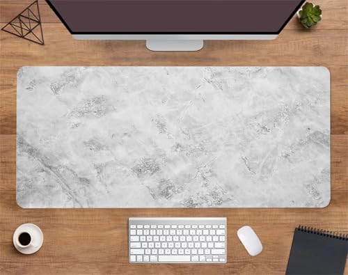 Mauspad Grauer Marmor,Mauspad XXL 700 x 400 x 2mm Gaming Mousepad, Vernähte Kanten Mousepad,mit Anti-Rutsch für PC, Laptop Mauspad Grauer Marmor,Mauspad XXL 700 x 400 x 2mm Gaming Mousepad, Vernähte Kanten Mousepad,mit Anti-Rutsch für PC, Laptop von Jinmer