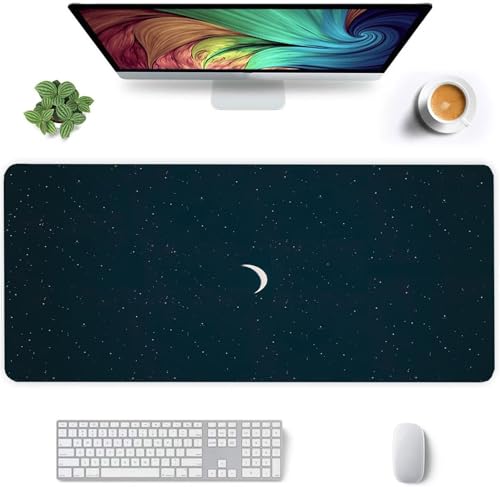 Mauspad Mondlandschaft,Mauspad XXL 700 x 300 x 3mm Gaming Mousepad, Vernähte Kanten Mousepad,mit Anti-Rutsch für PC, Laptop Mauspad Mondlandschaft,Mauspad XXL 700 x 300 x 3mm Gaming Mousepad, Vernähte Kanten Mousepad,mit Anti-Rutsch für PC, Laptop von Jinmer