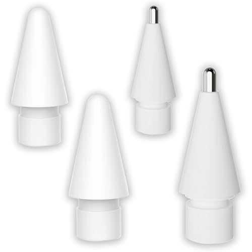 Jinpojun 4 Stücke Spitzen Ersatz für Apple Pencil 1. Generation, 2. Generation und 2. Generation USB-C, Hochempfindliche Ersatzspitzen für Apple Pencil von Jinpojun