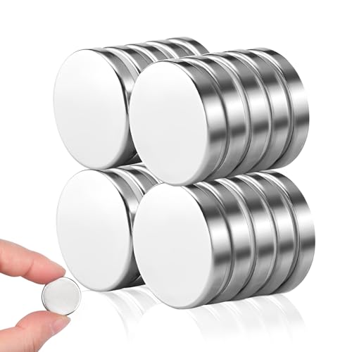 20 Stück Neodym Magnete Runde 20 x 3 mm,Starke Magnete Flach,Kleine Magnete Runde,Neodym Magnet Extra Stark Magnete Runde,Magnete Flach,Neodym Magnet Flach für Magnettafel,Kühlschrank,Whiteboard von Jinsion