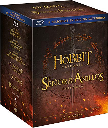 El Hobbit Trilogía - El Señor de los Anillos Trilogía [30 discos] [Blu-ray] von Jiobbo