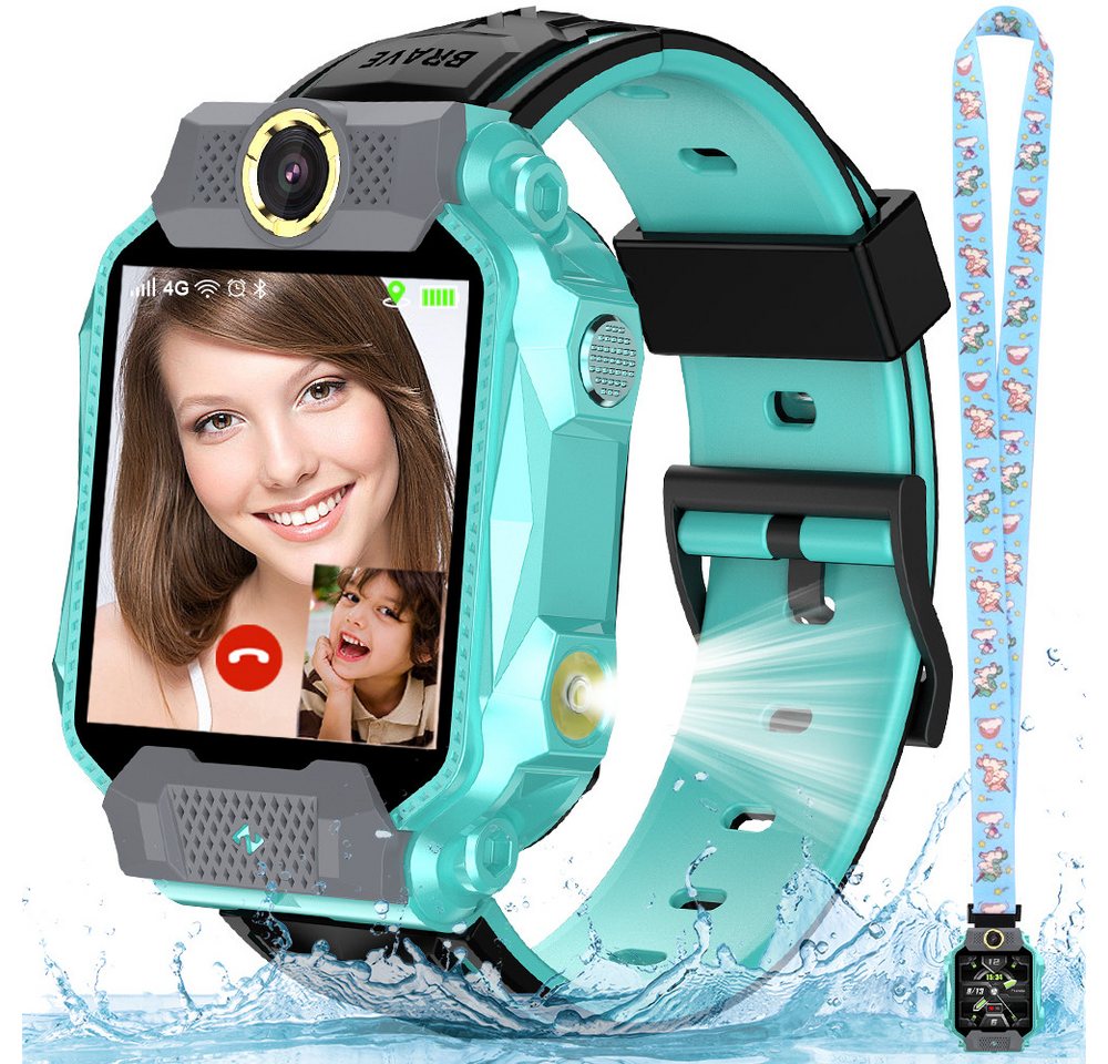 Jioson 4G Smartwatch für Kinder GPS, Spiele, Wasserdicht, SOS, Kamera Smartwatch von Jioson