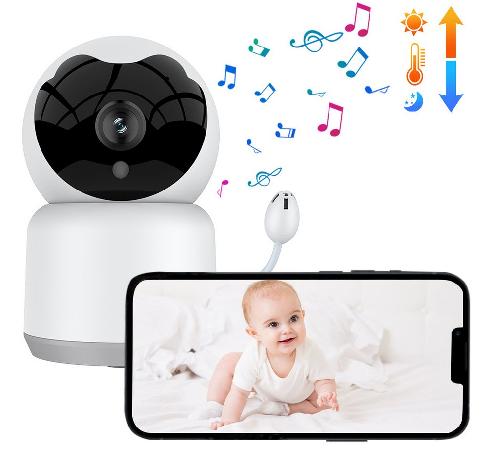 Jioson Babyphone Babyphone mit Kamera Wlan Überwachungskamera Bewegungserkennung von Jioson