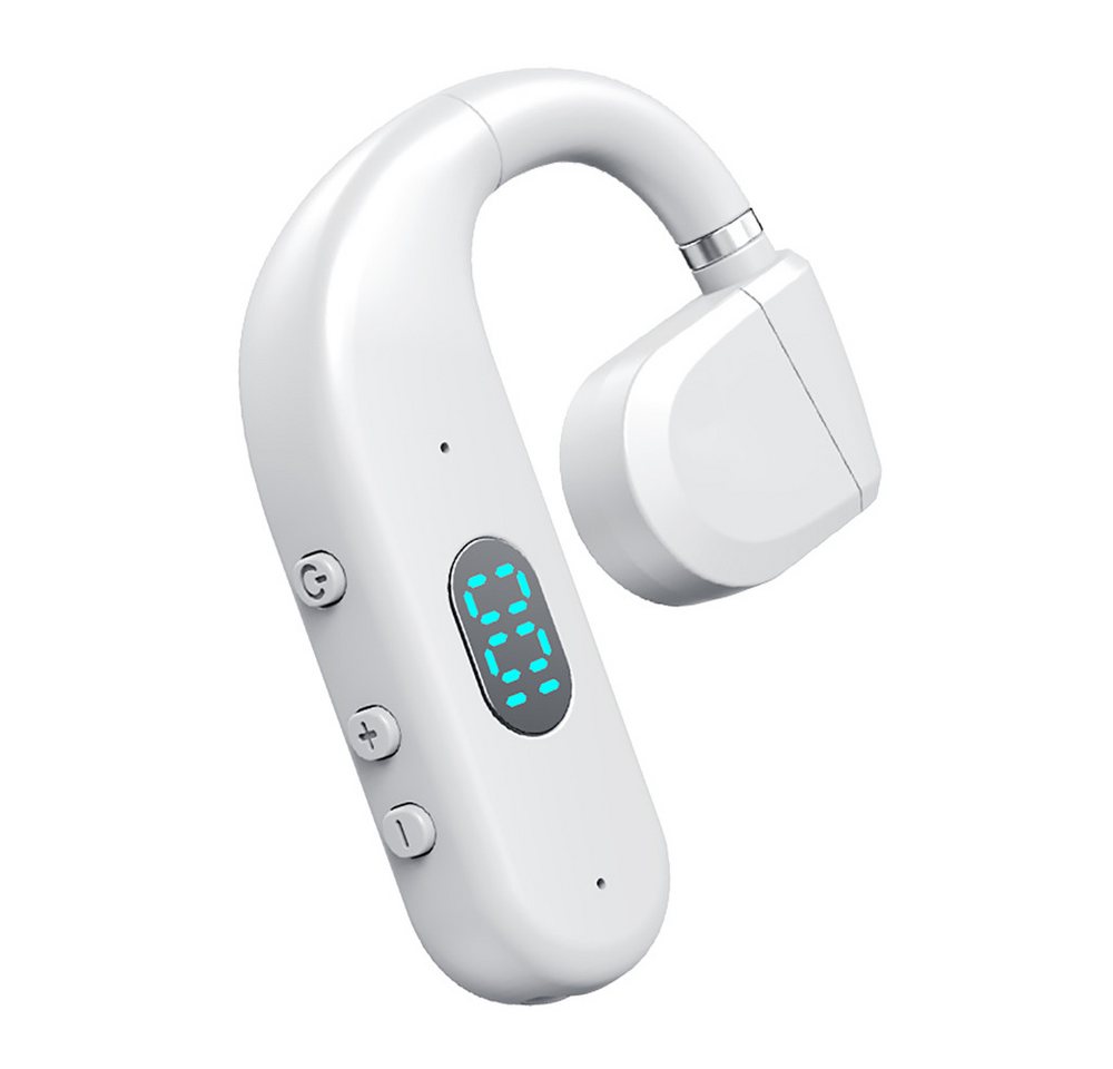 Jioson Lärmreduzierende Kopfhörer Bluetooth wireless Sportkopfhörer Weiß Kopfhörer (Wasserdicht, schweißfest, Intelligente HD-Sprachsteuerung, Bluetooth 5.3, LED-Anzeige, Offener Typ für schmerzfreies Tragen) von Jioson