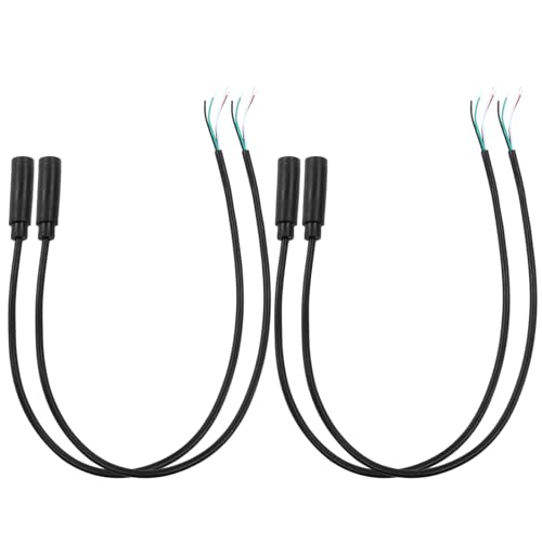 Jiozermi 4 Stück 0,3 m Ersatz 3,5 mm Buchse auf blankes Kabel, offenes Ende, TRRS 4-poliges Stereo-Audiokabel, 3,5 mm TRRS-Buchse, Kabelverbinder, Adapter für Lautsprecher, Kopfhörer, Mikrofon von Jiozermi