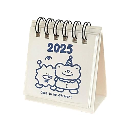 Tischkalender von Oktober 2024 bis 2026, niedlicher Stehkalender, Tischkalender, kleiner Tischkalender, 2025 Tischkalender, Tagesplaner, Kalender, Wandkalender (A, 6,5 x 7 x 3,5 cm) von Jipersuo