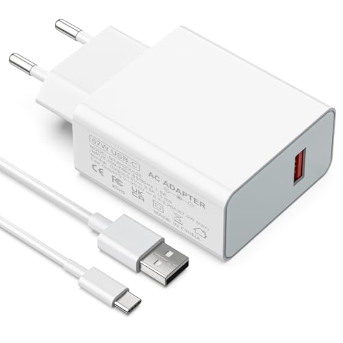 67W USB C Ladegerät Ladekabel für Xiaomi 13T 13 Lite 13 Pro 12 12S Ultra 12X 11 10, Redmi Note 13 12 Pro 5G 11s 10 Poco M6 Pro M5 X6 Pro X5 X4 GT X3 F6 F5 Pro F4 F3 Schnellladegerät Netzteil Adapter von Jippofu
