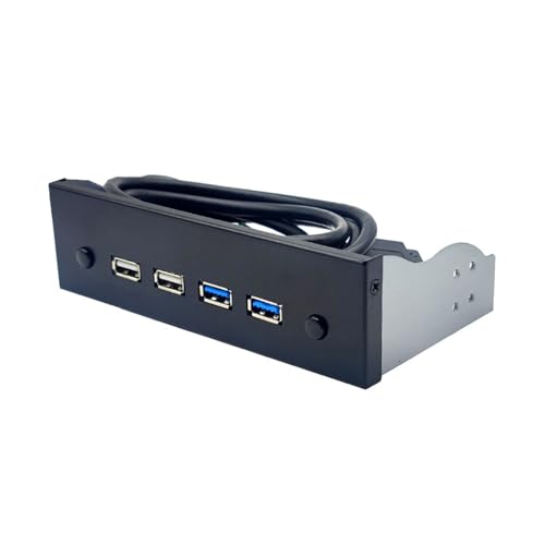 Jiqoe Multifunktionale 5 25" Media Dashboard USB Front Panel PC Desktop 5 25" Bay USB3.0/2 0 19Pin 9Pin von Jiqoe