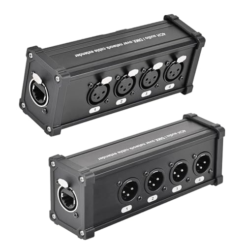 Jisapmzu 4-Kanal-3-Pin-Ethercon-Kabel-Extender, XLR-Netzwerkkabel-Multi-Extender für Bühnenbeleuchtung und Aufnahmestudio, XLR, Langlebig Jisapmzu 4-Kanal-3-Pin-Ethercon-Kabel-Extender, XLR-Netzwerkkabel-Multi-Extender für Bühnenbeleuchtung und Aufnahmestudio, XLR, Langlebig von Jisapmzu