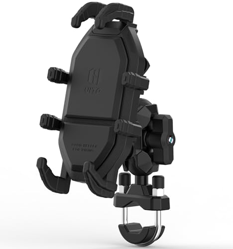 Jitehsha Vibrationsdämpfende Motorrad Telefonhalterung, Stoßdämpfende Halterung mit Anti-Diebstahl Design & 2,5 cm Kugelbasis, 360° Drehbar, Universell für 4.0"-7.2" Handys, Passend für 13-33mm Lenker Jitehsha Vibrationsdämpfende Motorrad Telefonhalterung, Stoßdämpfende Halterung mit Anti-Diebstahl Design & 2,5 cm Kugelbasis, 360° Drehbar, Universell für 4.0"-7.2" Handys, Passend für 13-33mm Lenker von Jitehsha