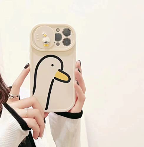 JiuWang Handyhülle für iPhone 11 Pro Max mit Schiebbarem Kameraschutz | 3D Süße Ente & Druckmuster | TPU Weichschale Stoßfest | Niedliches Kawaii Design (Beige) JiuWang Handyhülle für iPhone 11 Pro Max mit Schiebbarem Kameraschutz | 3D Süße Ente & Druckmuster | TPU Weichschale Stoßfest | Niedliches Kawaii Design (Beige) von JiuWang