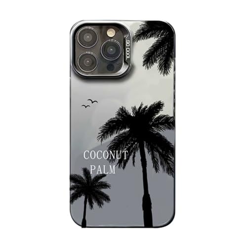 JiuWang Handyhülle iPhone 11 Pro Max Transparente Matte mit Palmen Design - Dünne Flexible TPU Schutzhülle + Inkl. Anti-Spy Hartglas - Strand Urlaubsstil JiuWang Handyhülle iPhone 11 Pro Max Transparente Matte mit Palmen Design - Dünne Flexible TPU Schutzhülle + Inkl. Anti-Spy Hartglas - Strand Urlaubsstil von JiuWang