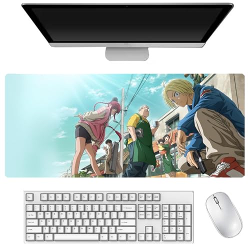 Sakamoto Taro Großes Mauspad, 90 x 40 cm, Gaming-Mauspad, Anime Asakura Shin und Shishiba, bedrucktes erweitertes Mauspad, rutschfeste Gummiunterseite, Schreibtischunterlage für Tastatur und Maus Sakamoto Taro Großes Mauspad, 90 x 40 cm, Gaming-Mauspad, Anime Asakura Shin und Shishiba, bedrucktes erweitertes Mauspad, rutschfeste Gummiunterseite, Schreibtischunterlage für Tastatur und Maus von Jiumaocleu