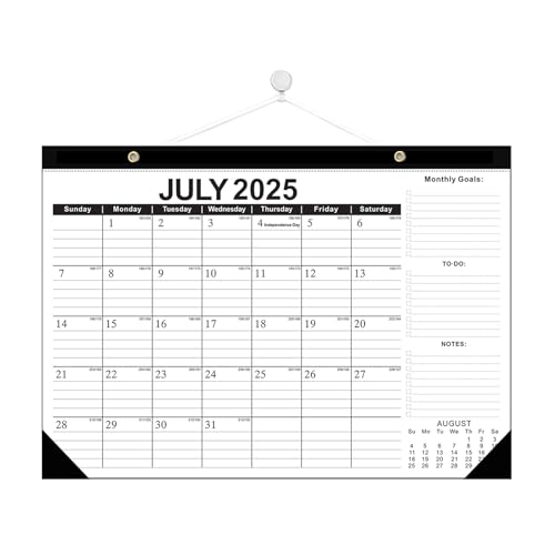 Jlkegfdf Großer monatlicher Schreibtischkalender 2025–2026 – Termin-Organizer-Planer – Monats-Schuljahres-Tischkalender für Erwachsene, alle Altersgruppen, Freunde von Jlkegfdf