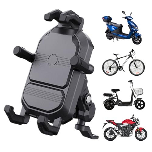 Jlkegfdf Motorrad-Handyhalterung, 360 Grad drehbare Motorradhalterungen, stabile Klemm-Montagebasis für Herren, Erwachsene, Roller, ATV, Dirtbike, Radfahren, Zubehör Jlkegfdf Motorrad-Handyhalterung, 360 Grad drehbare Motorradhalterungen, stabile Klemm-Montagebasis für Herren, Erwachsene, Roller, ATV, Dirtbike, Radfahren, Zubehör von Jlkegfdf