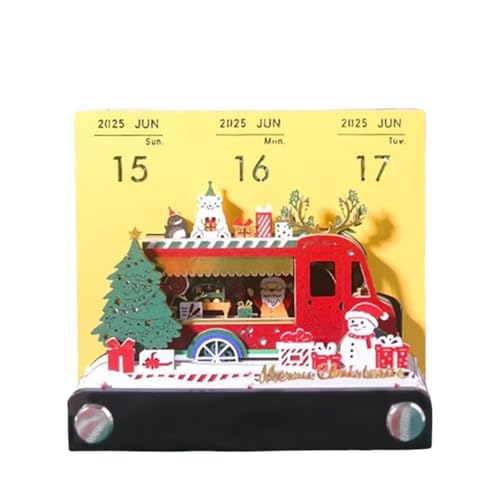 Jlkegfdf Timepiece Kalender 2025 - Abreißkalender Weihnachten Zeitmesser Kalender Tischkalender Skulptur Notizblock Schreibtisch Post Notizen für Kollegen, Freunde, Weihnachten Einweihungsfeier von Jlkegfdf