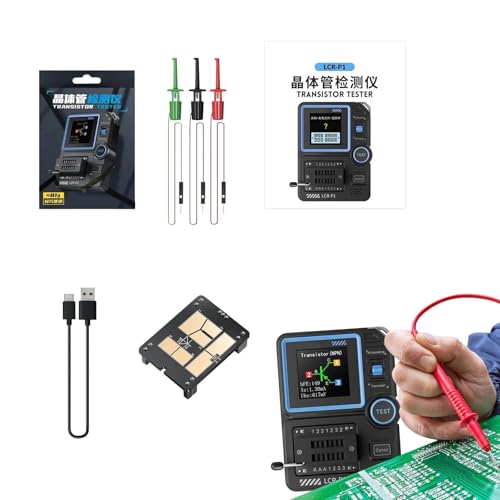 Elektronischer Komponenten-Tester, Transistor-Tester | Kapazität mit farbiger Anzeige | Diodenwiderstandstester, Multiautomatik-Detektor Elektronischer Komponenten-Tester, Transistor-Tester | Kapazität mit farbiger Anzeige | Diodenwiderstandstester, Multiautomatik-Detektor von Jlobnyiun