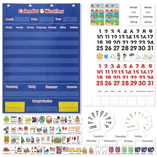 Grafische Kalender für die Schule – Vorschulkalender für Klassenzimmer, Kalender-Set für Kinder ab 3 Jahren, um zu Hause oder im Frühjahr zu lernen Grafische Kalender für die Schule – Vorschulkalender für Klassenzimmer, Kalender-Set für Kinder ab 3 Jahren, um zu Hause oder im Frühjahr zu lernen von Jlobnyiun